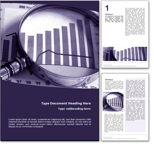 Money Market word template document