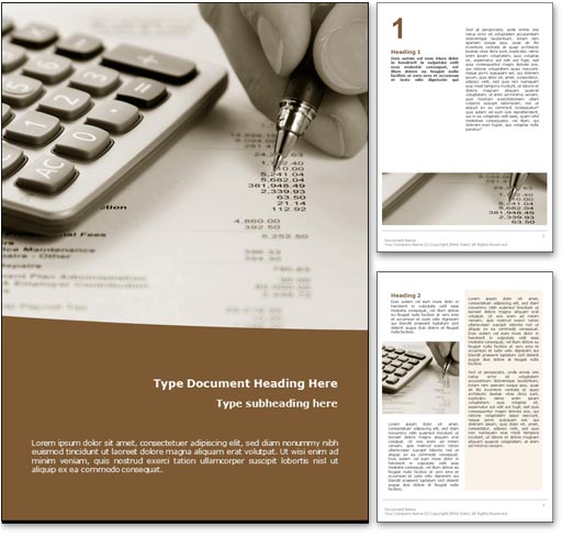 Accounting word template document