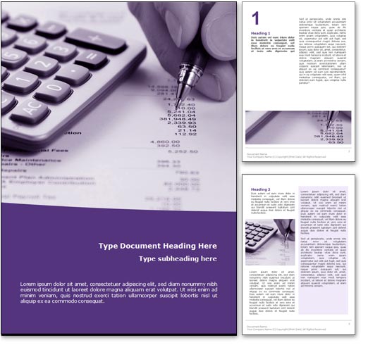 Accounting word template document