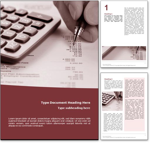 Accounting word template document