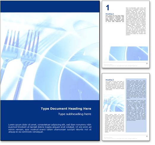 Table Setting word template document