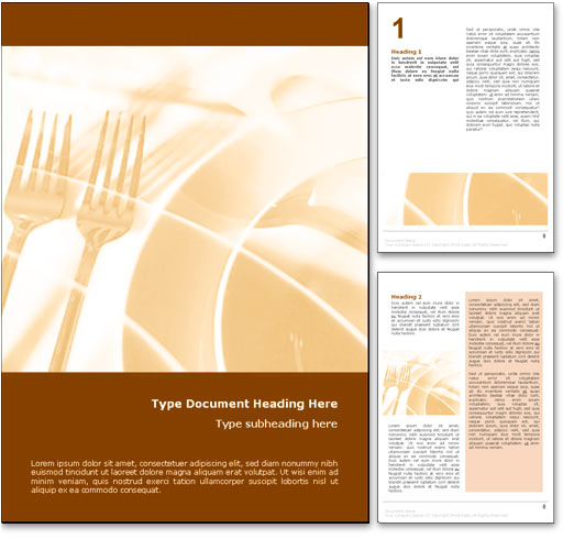 Table Setting word template document