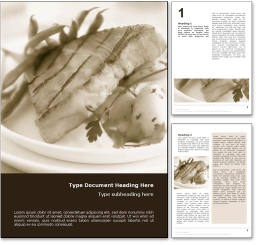 Gourmet Fish Dish word template document