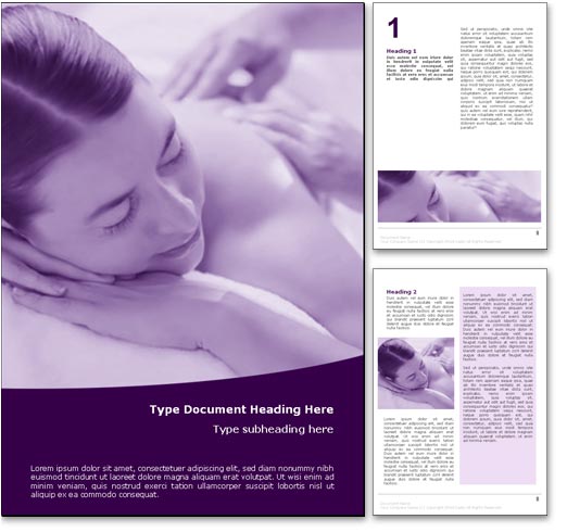Health Spa Massage word template document