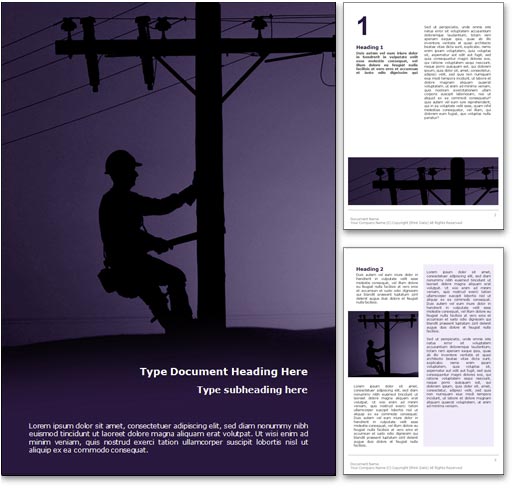 Electrician word template document