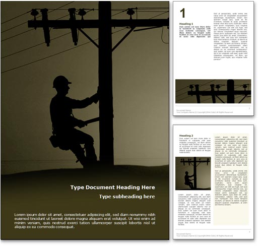 Electrician word template document