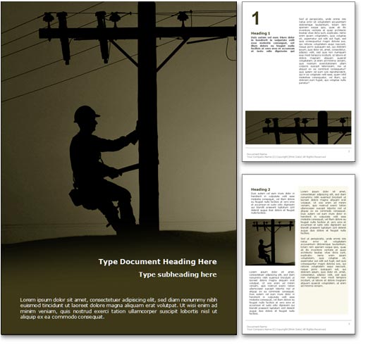 Electrician word template document