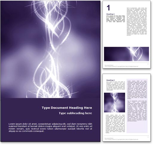 Electricity word template document