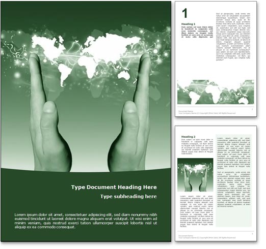 Royalty Free Supply Chain Microsoft Word Template In Green
