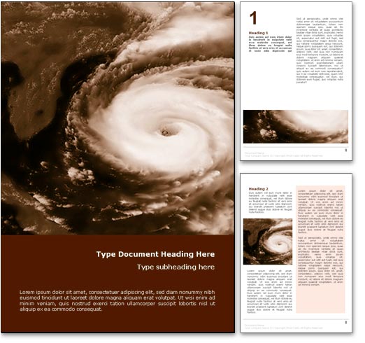 Hurricane Weather word template document