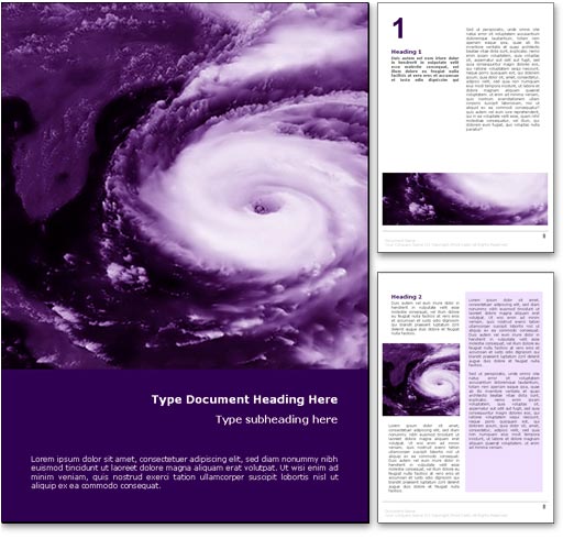 Hurricane Weather word template document