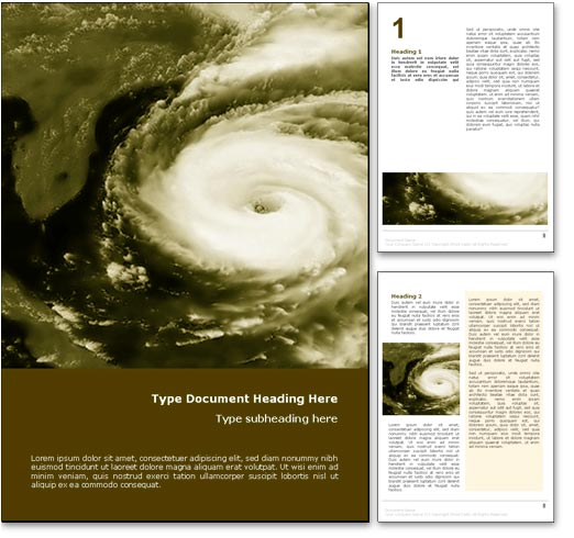 Hurricane Weather word template document