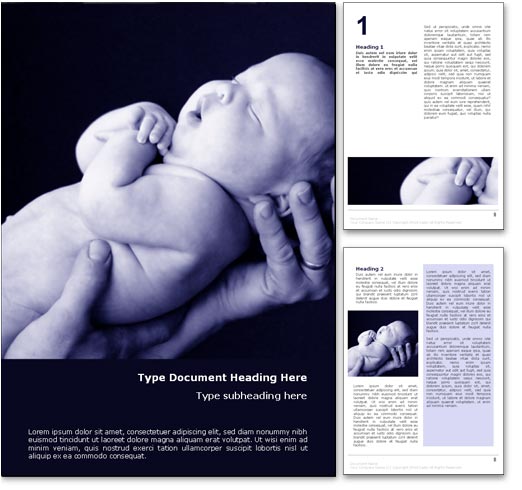 New Born Baby word template document