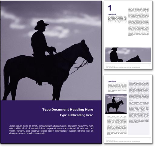 Cowboy word template document