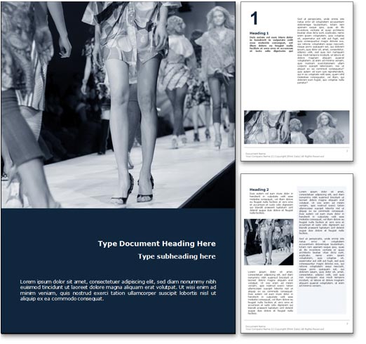 Fashion word template document