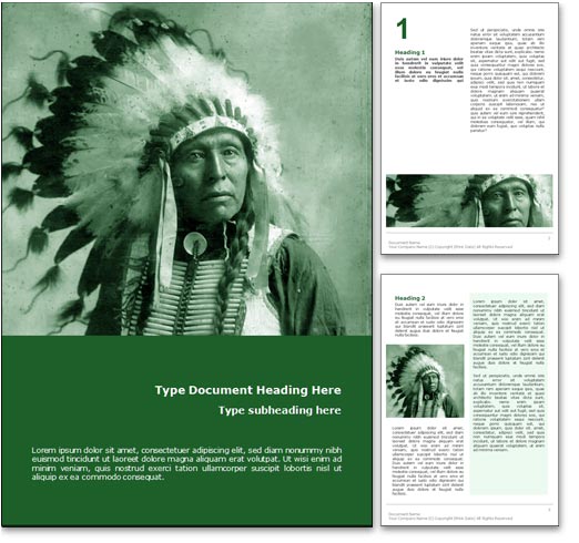 Native American word template document