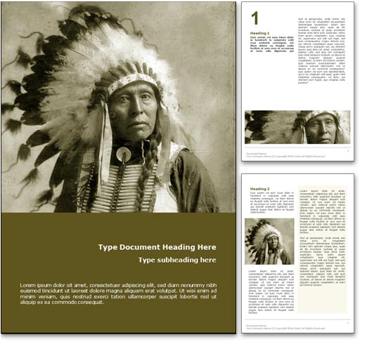 Native American word template document