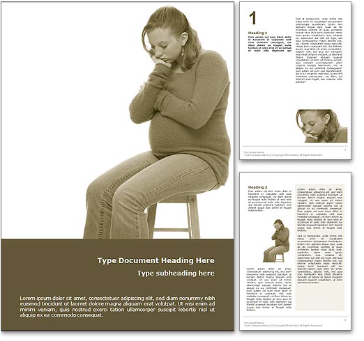 Pregnant Teen word template document