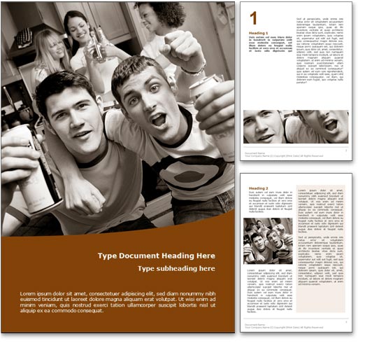 Teenage Drinking word template document