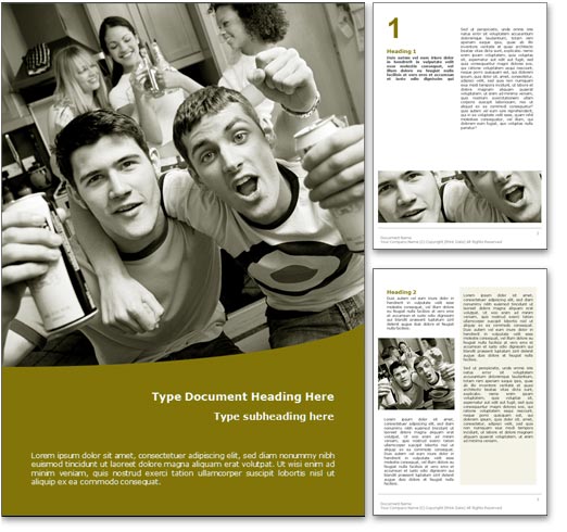 Teenage Drinking word template document