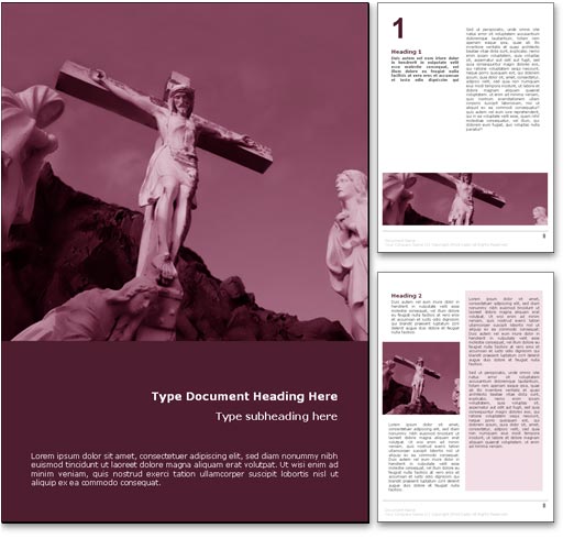 Christianity Jesus word template document