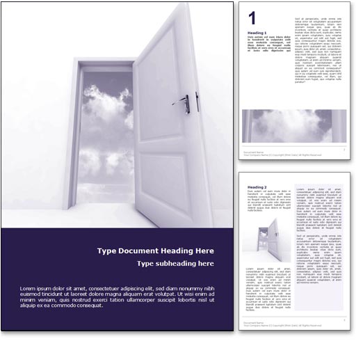 Heaven word template document