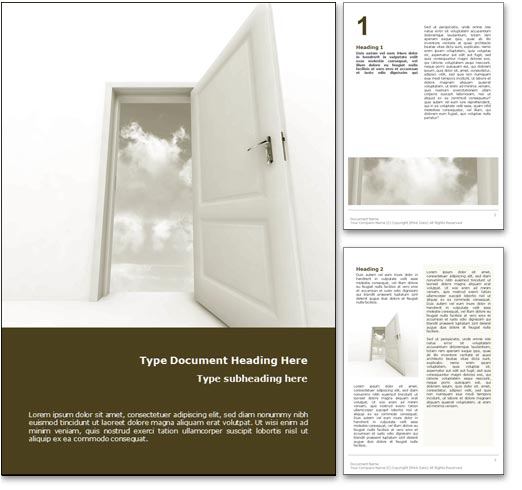 Heaven word template document