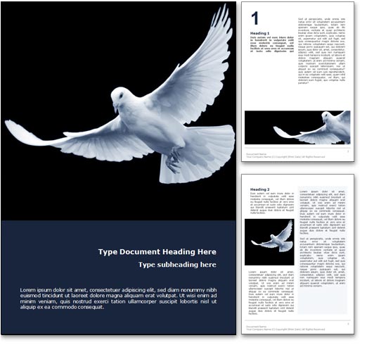 Peace word template document