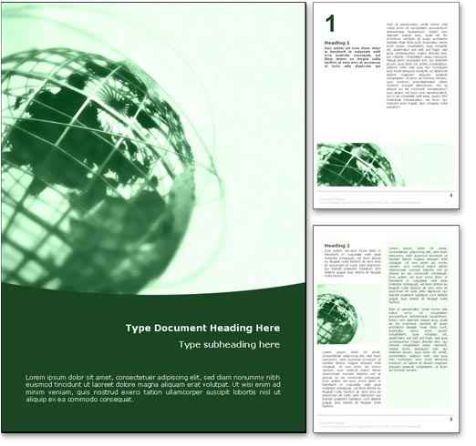 World Globe word template document