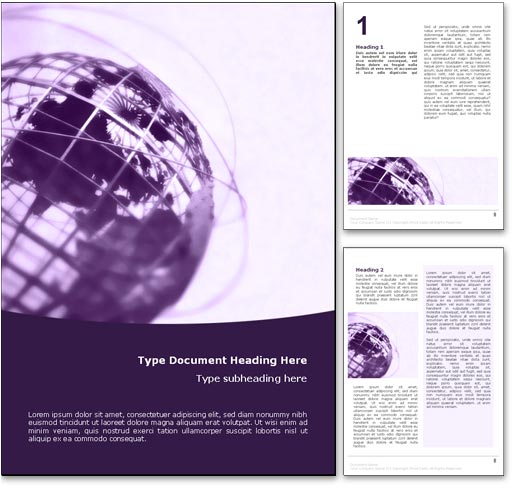 World Globe word template document