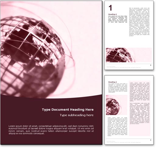 World Globe word template document