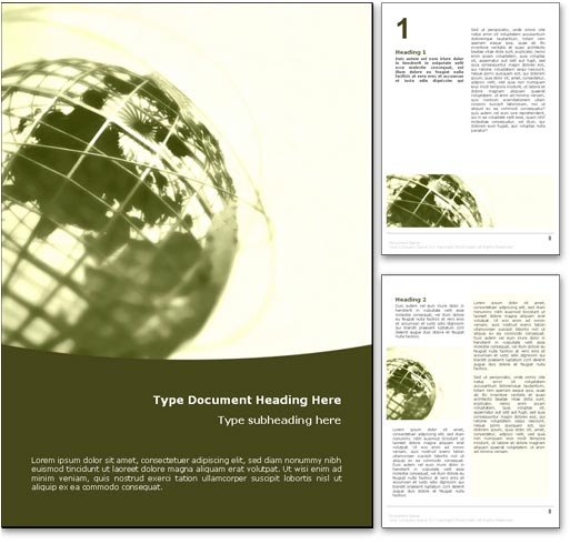 World Globe word template document