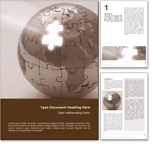 World Puzzle word template document