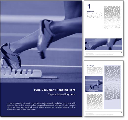 Track and Field Athletics word template document