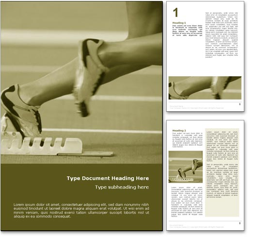 Track and Field Athletics word template document