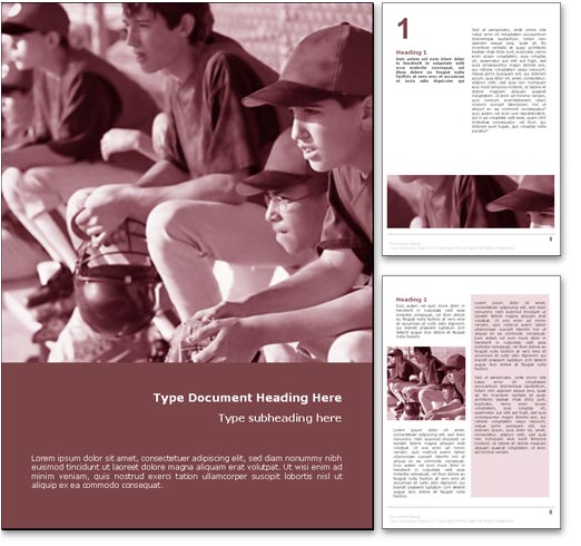 Baseball Dug Out word template document