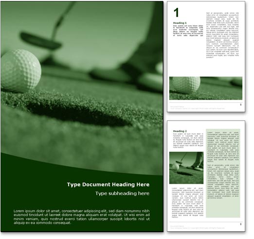 Perfect Golf Putt word template document