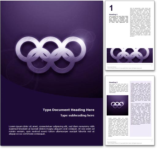 Olympics word template document