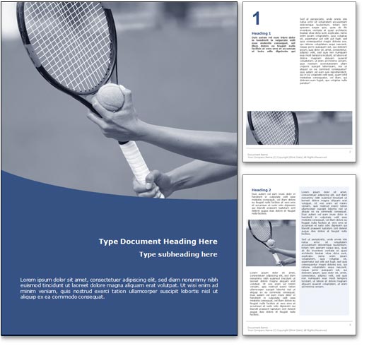 Tennis word template document