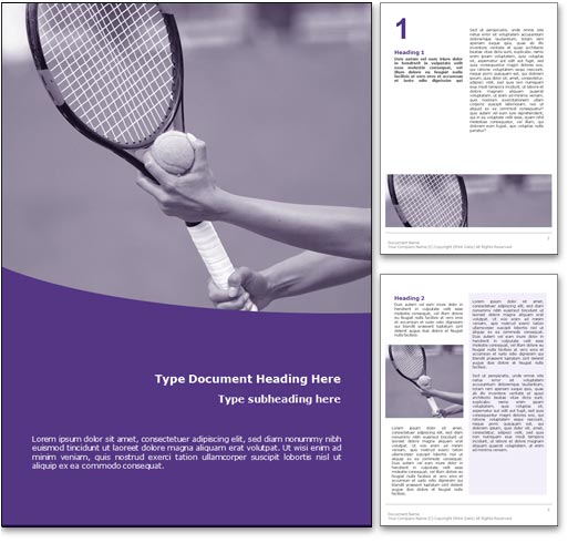 Tennis word template document