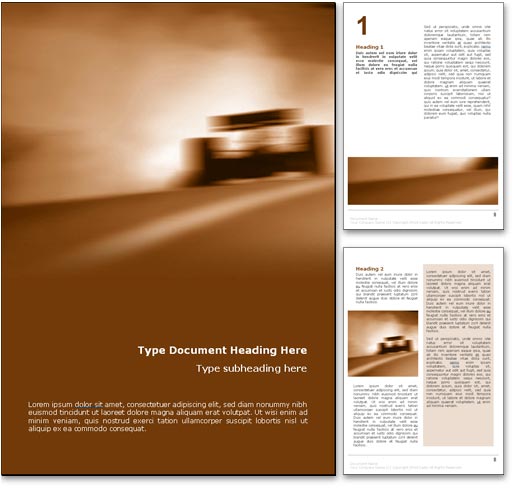 Racing Dream word template document