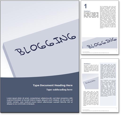 Blogging word template document