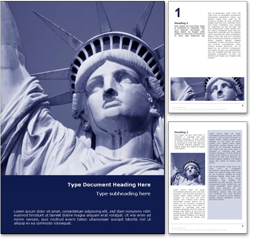 Statue of Liberty word template document