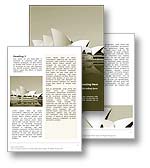 Sydney Opera House Australia Word Template