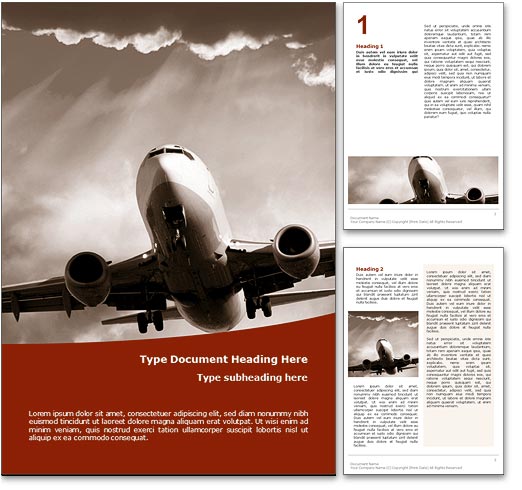 Air Travel word template document