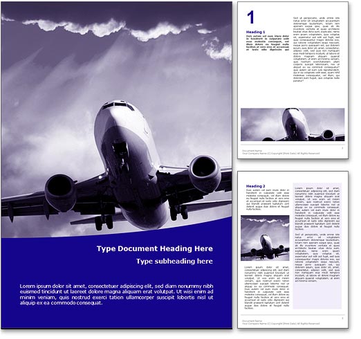 Air Travel word template document