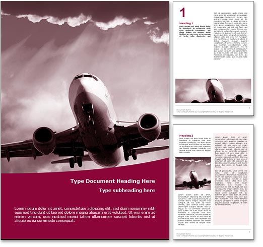 Air Travel word template document