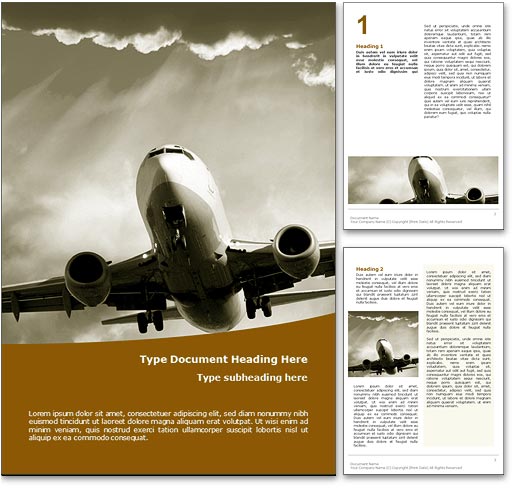 Air Travel word template document